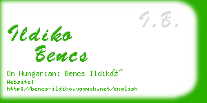 ildiko bencs business card
